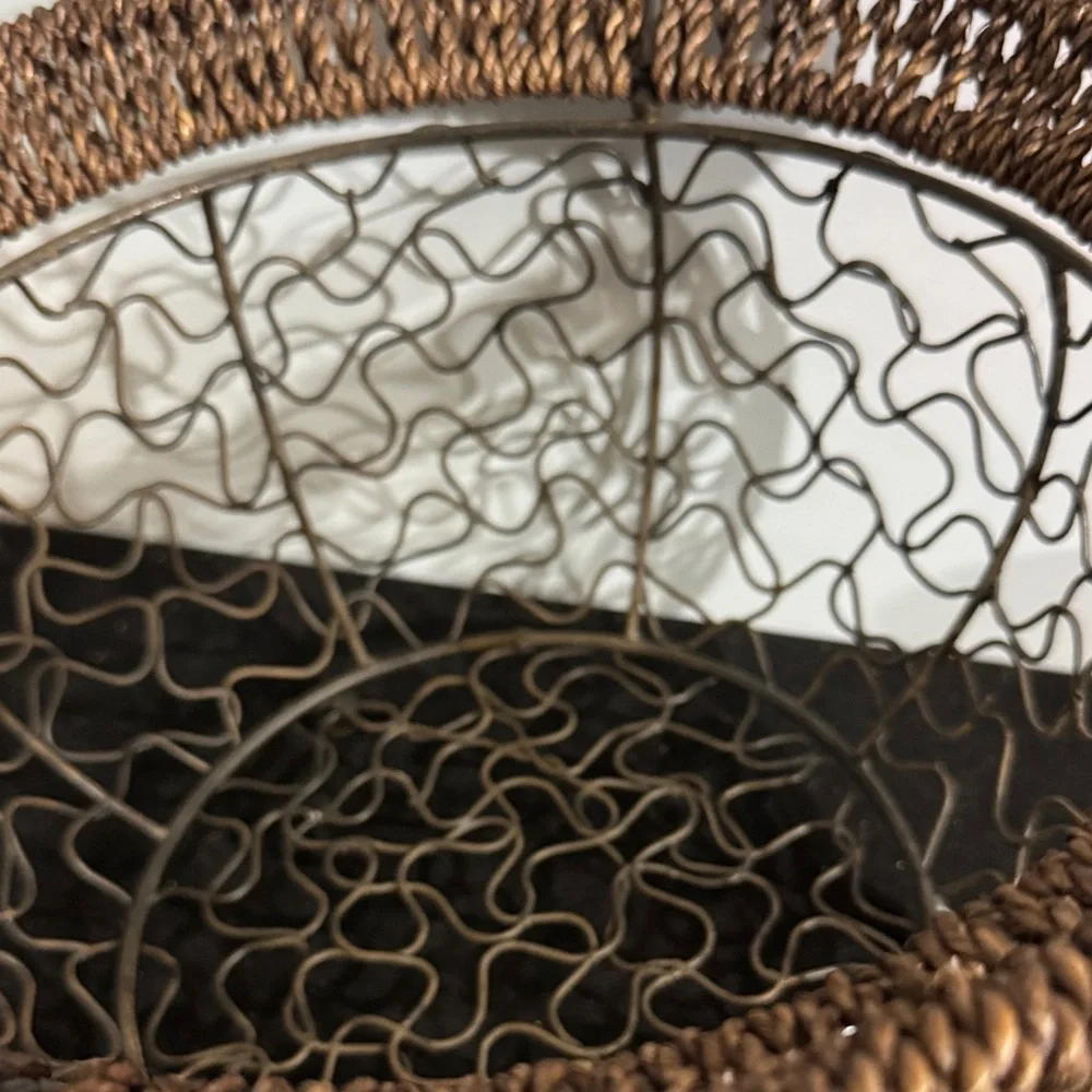 Decorative French-style wire storage basket